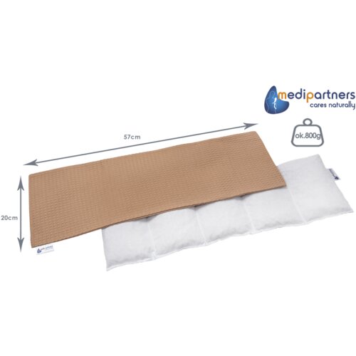 Medi Partners Thermophor with cherry seeds large 20x60 – 5 chambers Waffle – Beige Cene