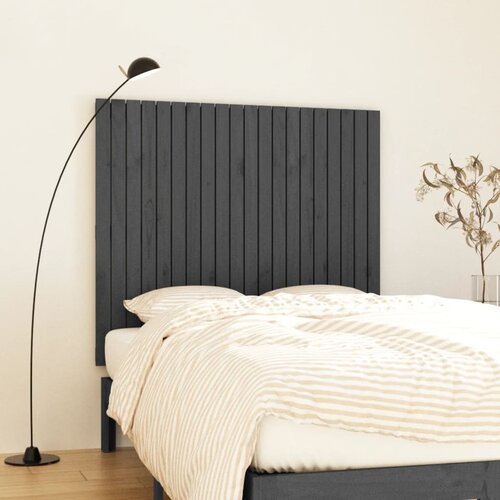 vidaXL Zidno uzglavlje sivo 127,5x3x110 cm od masivne borovine Cijene