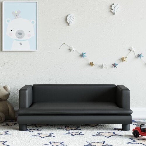 VidaXL Dječja fotelja crna 80 x 45 x 30 cm od umjetne kože Slike