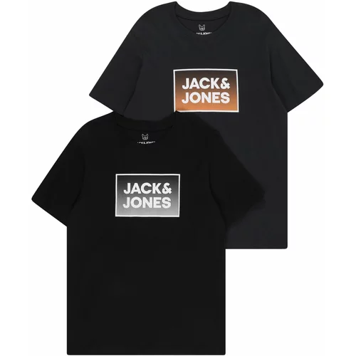 Jack & Jones Majica 'STEEL' marine / korala / črna / bela
