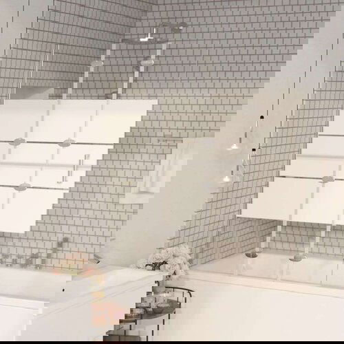 vidaXL Sklopiva pregrada za tuš ESG 100 x 140 cm bijela Cene
