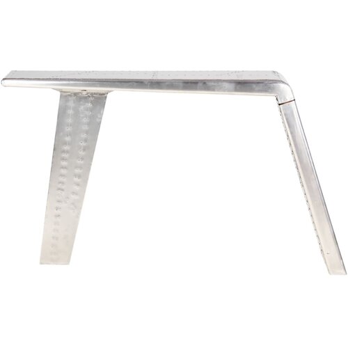 Maison Chic Avijatičarski radni stol srebrni 112 x 50 x 76 cm metalni Cijene