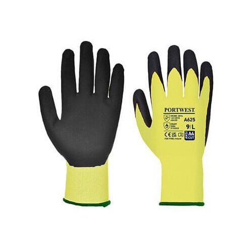 PORTWEST Rukavice Vis-Tex PU A625/ žuta/crna Slike
