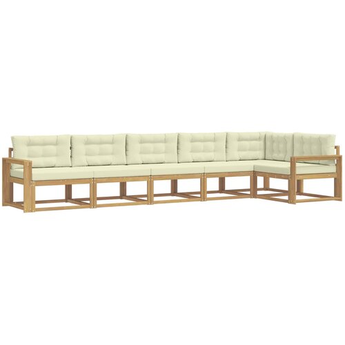 vidaXL Zunanja garnitura za sedenje 4 pcs Bela in krem Poliester, (5000279774) Cene
