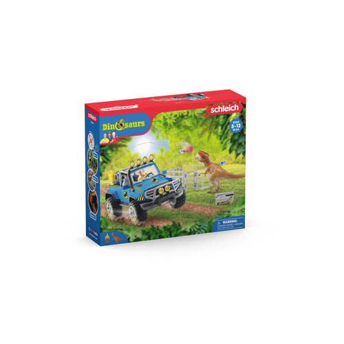 Schleich terensko vozilo s dinosaurusom, set figura Slike