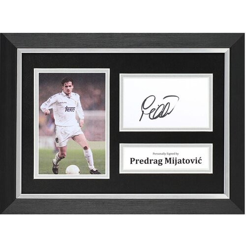 Predrag Mijatovic Signed A4 Framed Photo Display Real Madrid Autograph Memorabilia COA Slike