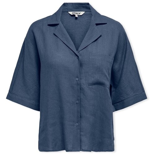 Only Topi & Bluze Noos Tokyo Life Shirt - Vintage Indigo Modra Cene