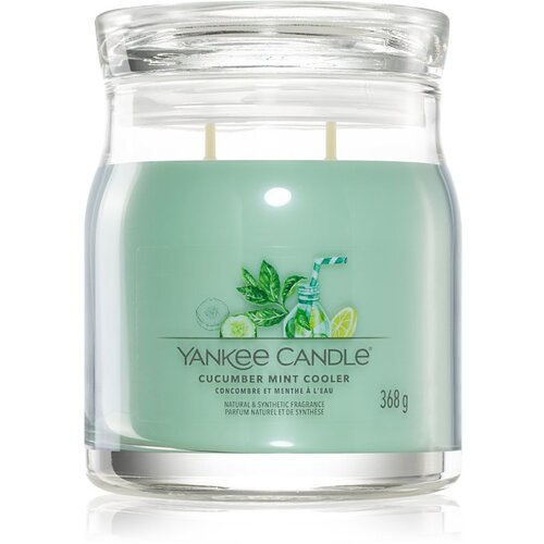 Yankee Candle Cucumber Mint Cooler di&amp;scaron;eča sveča Signature 368 g Slike
