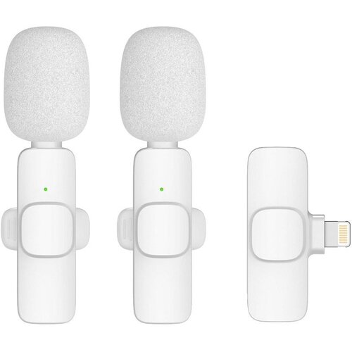 TIMMLUX Lightning Dual bežični lavalier mikrofon (2 u setu) K1 bijeli Slike