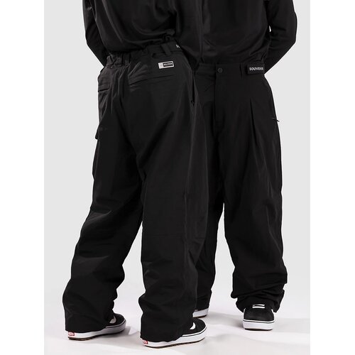 SOUVENIR Pleated Chino Hlace black Slike