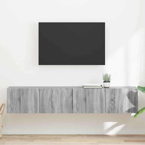 TV zidni ormar Zidne 2 pcs Siva Sonoma 78,5 x 31 x 29,5 cm Cene