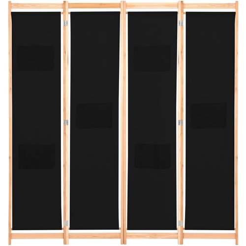Maison Chic Paravan - Sobne pregrade 4-delni 160x170x4 cm črno blago, (22111564) Cene