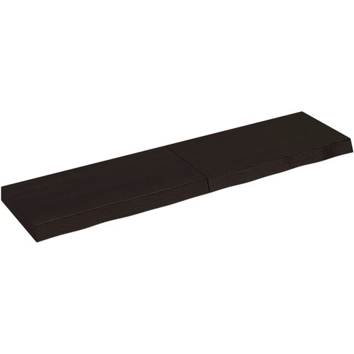 Maison Chic Stenska polica - Viseča Polica temno rjava 120x30x(2-6) cm trdna hrastovina, (21784907) Cene