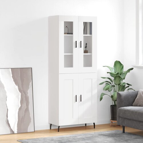 vidaXL Visoka komoda bijela 69 5x34x180 cm konstruirano drvo Cijene