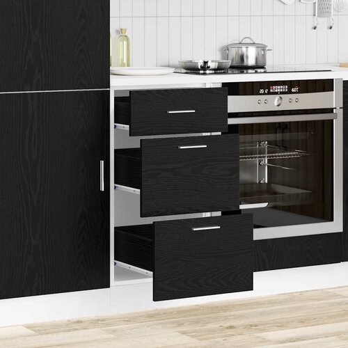 vidaXL Kuhinjska baza ormarića Riga Crni hrast 40 x 46 x 81,5 cm Cijene