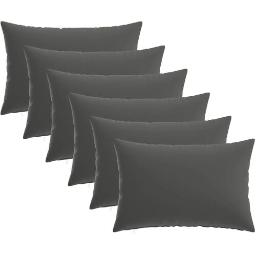  Presvlaka za jastuk 6 pcs HEERLEN Antracit 50 x 75 cm Poliester - Antracit 50 x 75 cm 6 Slike