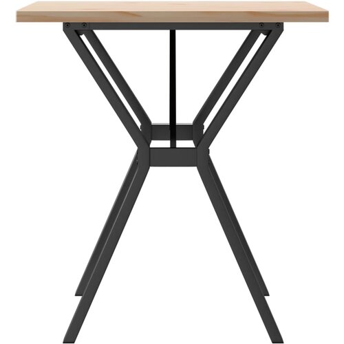  Blagovaonski stol Y-oblika 70x70x75,5 cm od borovine i čelik Slike