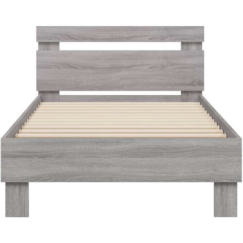 VidaXL Okvir za krevet s uzglavljem boja hrasta 90x200 cm drveni Slike