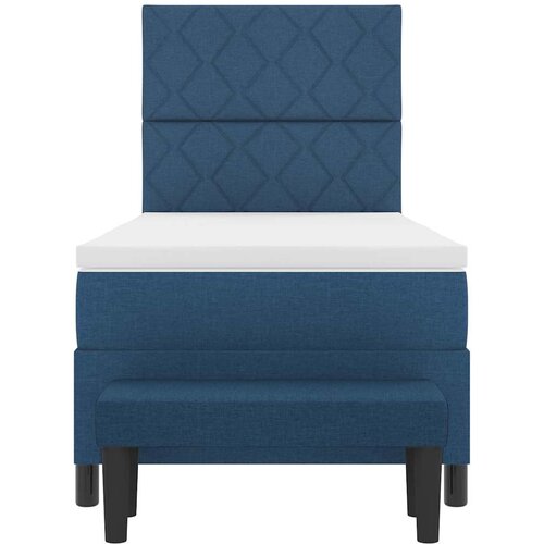  Krevet s opruga kutije s jastukom Plava 90 x 190 cm tkanina Slike
