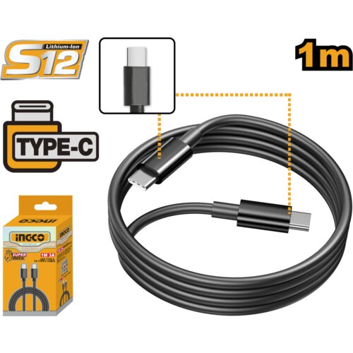 Ingco IUCC02 KABEL ZA PUNJENJE USB C-C SUPER Slike