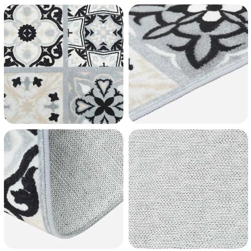  Traka za tepih ORIZ 1150 gsm Siva i crna - Siva i crna 100 x 150 cm Slike