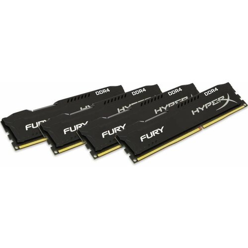 Kingston HyperX DDR4 64GB (4x16GB), 2400Mhz, CL15, HyperX Fury (HX424C15FBK4/64) ram memorija Slike