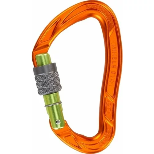 Climbing Technology Nimble EVO SG D Carabiner Orange/Green/Grey Screw Lock