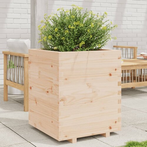 VidaXL Vrtna sadilica 60x60x72 5 cm od masivne borovine Slike