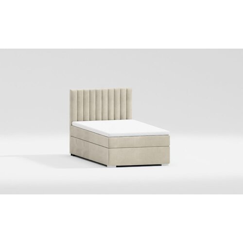 Ropez Bež tapecirani krevet s prostorom za odlaganje s podnicom 80x200 cm Bunny &amp;ndash; Slike