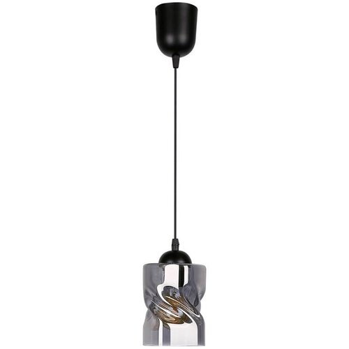 Candellux Lighting Crno viseće svjetlo sa staklenim sjenilom &amp;oslash; 10 cm Felis - Slike