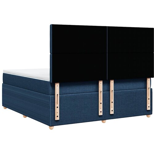  Krevet s oprugama i madracem plavi 180x200 cm od tkanine Slike