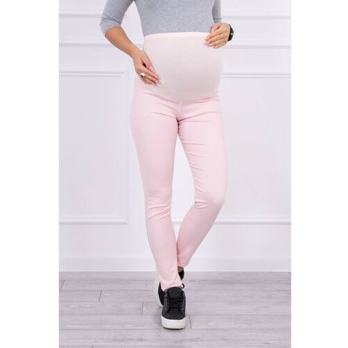 Kesi těhotenské kalhoty, barevné džíny pudrované do růžova Slike