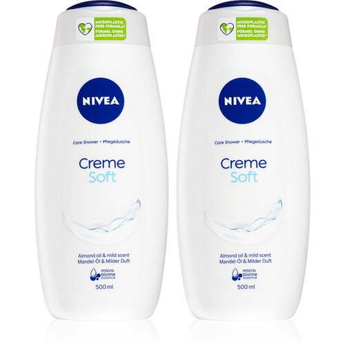 Nivea Creme Soft negovalni gel za prhanje 2 x 500 ml (ugodno pakiranje) Cene