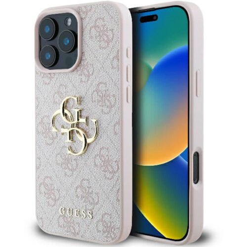  Originalni GUESS ovitek GUHCP16L4GMGPI za iPhone 16 Pro - Leather - roza Slike