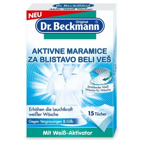 Dr. Beckmann aktivne maramice za blistavo beli veš 15 komada Slike