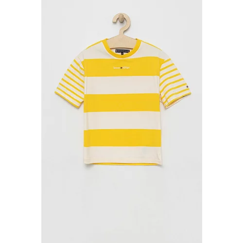Tommy Hilfiger Dječja majica kratkih rukava boja: žuta, s uzorkom