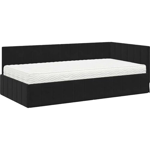 Kutni krevetni okvir s madracem 2 kom. Crna 90 x 190 cm Bar&amp;scaron;un Slike