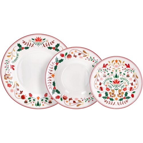 Tognana Servis za ručavanje Olimp New Winter Folk, 18 delova, Beli Slike
