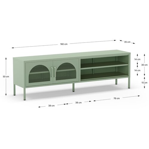 Marckeric Mentol zelena TV komoda 160x50 cm Diora &amp;ndash; Slike