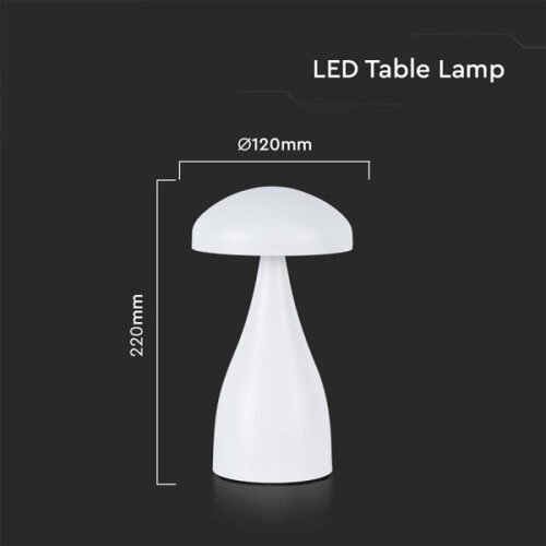  LED Prigu&amp;scaron;iva punjiva stona lampa LED/1W/5V 3000-6000K 1800 mAh bela Slike
