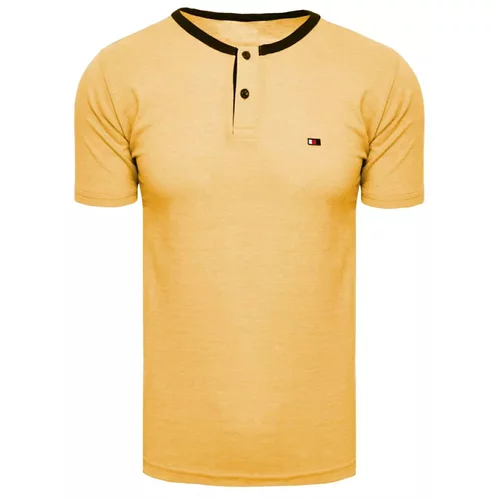 DStreet Basic men's T-shirt mustard RX5012