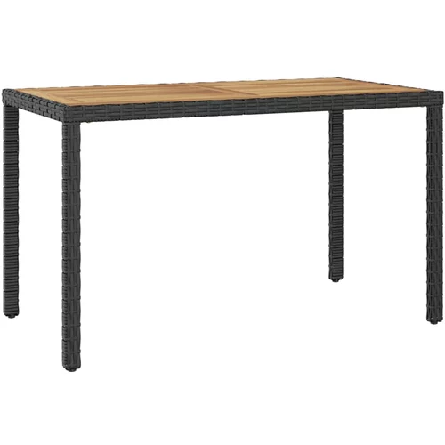  Vrtni stol crno-smeđi 123 x 60 x 74 cm masivno bagremovo drvo