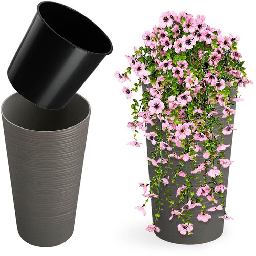 KADAX cvetlični lonec, pokrov za cvetlični lonec, visok, 57 cm, z vložkom, za dnevno sobo, siv, (5000350553) Cene