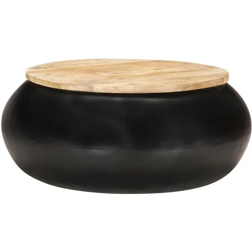  Klubska mizica črna 68x68x30 cm trmangov les
