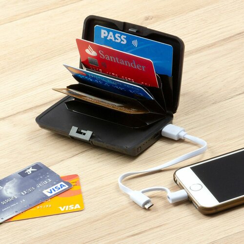 InnovaGoods Etui za Kartice s RFID Blokatorom i Prijenosnim Punjačem Sbanket Cijene
