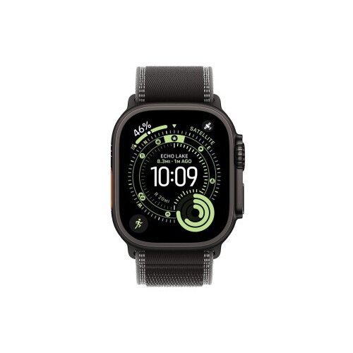 Apple watch ultra 3 cellular 49mm black titanium case with black/charcoal trail loop - s/m (mf1d4se/a) Cene