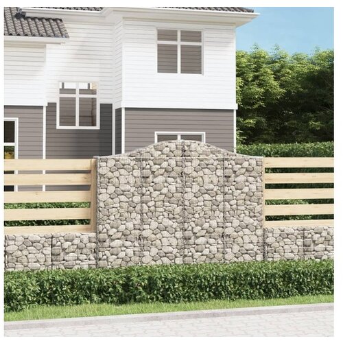  Obokane gabion košare 3 kosi 200x30x160/180 cm pocinkano železo Cene