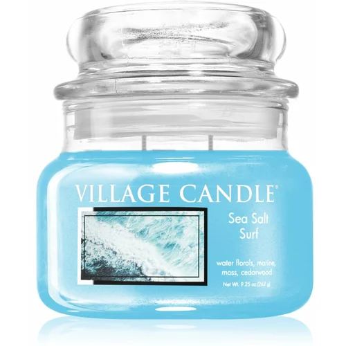 Village Candle Sea Salt Surf dišeča sveča (Glass Lid) 262 g