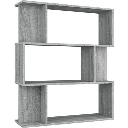 Maison Chic Knjižna omara - Knjižni regal siva sonoma 80x24x96 cm inženirski les, (21724509) Slike