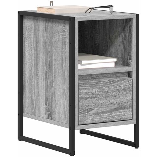  Noćni ormarić s ladicama 2 pcs Siva Sonoma 39,5 x 30 x 50 cm Slike